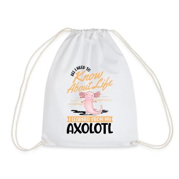 Axolotl cadeau armé amphibien - Sac de sport léger - blanc - Devant