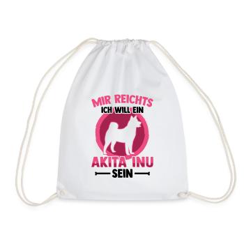 Will ein Akita Inu sein Shiba Inu - Turnbeutel - Weiß - Vorne