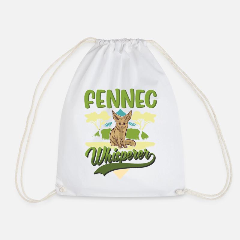 Fennec Chuchoteur Fennec Renard du désert - Sac de sport léger - blanc