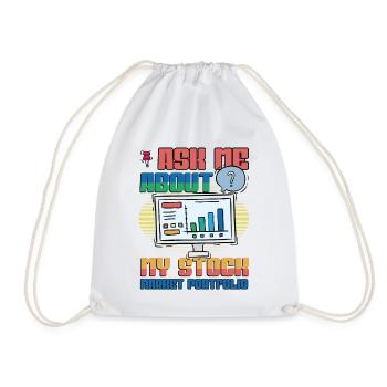 Posez-moi des questions sur mon portefeuille boursier - Sac de sport léger - blanc - Devant