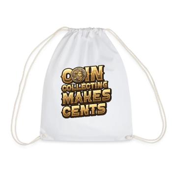 Pièce de collection de pièces de monnaie Power Cents Numismatique - Sac de sport léger - blanc - Devant