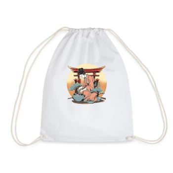 Bonsai Tree, Plants, Bonsai Tree, Japanese-Geisha - Drawstring Bag - white - Front