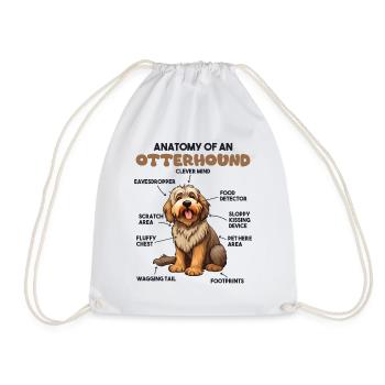 Explication du chien Anatomie d’un lévrier - Sac de sport léger - blanc - Devant