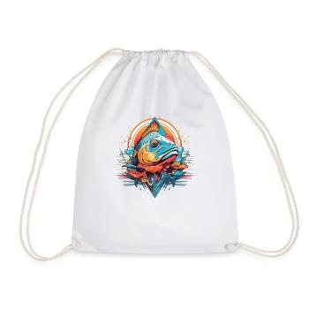 Angler Fish Collection Fishing Boat Fishing Fishing - Drawstring Bag - white - Front