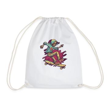 Skateboard Skater Skate Skate Skateboarder - Sac de sport léger - blanc - Devant