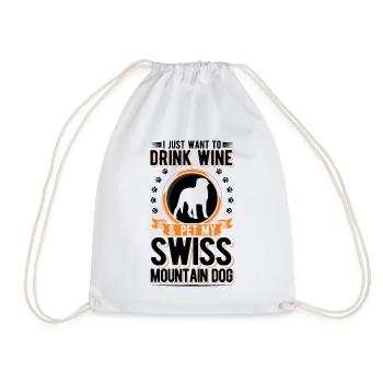 Bouvier suisse et vin - Sac de sport léger - blanc - Devant