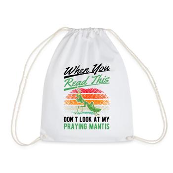 Gottesanbeterin Geschenk Mantis Fangschrecke - Turnbeutel - Weiß - Vorne
