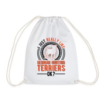 J’aime juste les terriers de chasse allemands - Sac de sport léger - blanc - Devant