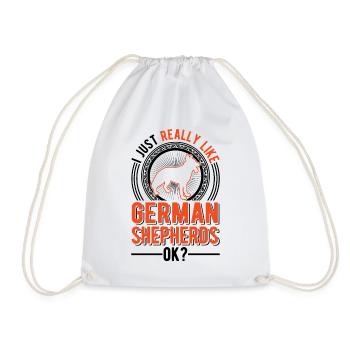 J’aime juste les bergers allemands - Sac de sport léger - blanc - Devant