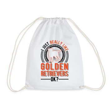 Ich mag einfach Golden Retriever - Turnbeutel - Weiß - Vorne