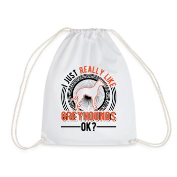 J’aime juste les lévriers Greyhound Galgo - Sac de sport léger - blanc - Devant