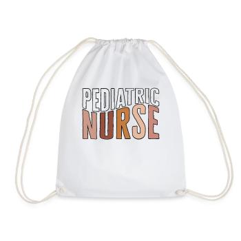 Pediatric Occupational Therapist Shirt, Pediatric - Drawstring Bag - white - Front