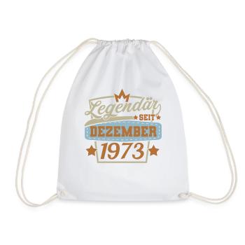 Legendär seit Dezember 1973 Retro - Turnbeutel - Weiß - Vorne