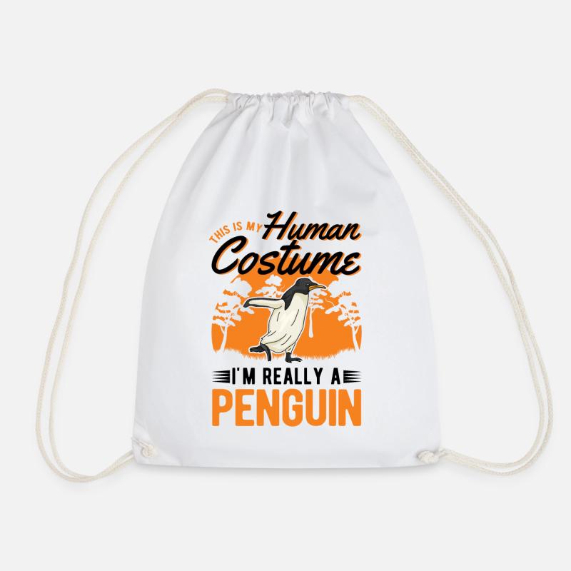 Pinguin Human Costume Penguin - Turnbeutel - Weiß