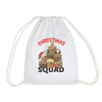 Otter Weihnachtsbaum Christmas Squad Otter - Turnbeutel - Weiß - Vorne