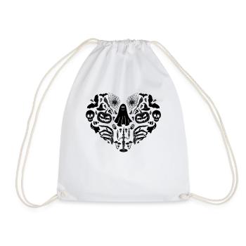 Halloween Heart - Drawstring Bag - white - Front