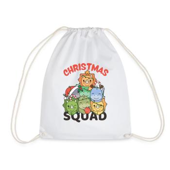 Dinosaur Christmas Tree Christmas Squad Dinos - Drawstring Bag - white - Front