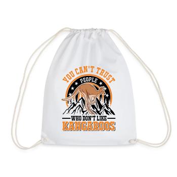 Kangourou Australie Kangourou australien - Sac de sport léger - blanc - Devant