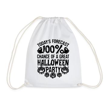 Halloween Party Ghost Pumpkin - Drawstring Bag - white - Front