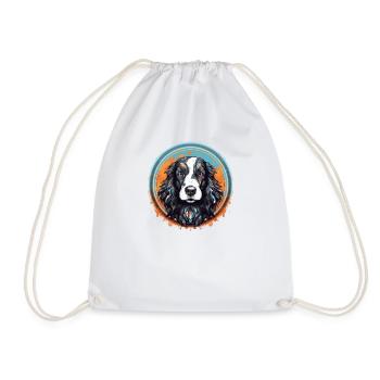 Hunde Hunderasse Zubehör Englisch Springer-Spaniel - Turnbeutel - Weiß - Vorne