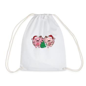 Axolotls Noël Hiver Animaux Axolotls - Sac de sport léger - blanc - Devant