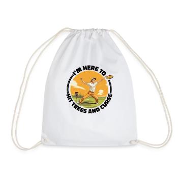 Lecteur de disc golf Disc Golfer Jeu drôle de dictons - Sac de sport léger - blanc - Devant