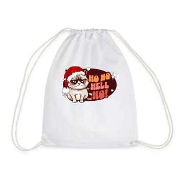 Ho Ho Hell No: Angry Cat For Women Funny Christmas - Turnbeutel - Weiß - Vorne