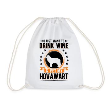 Hovawart et le vin - Sac de sport léger - blanc - Devant