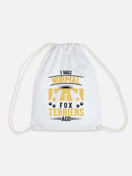 Foxterrier Drahthaar Geschenk - Turnbeutel - Weiß