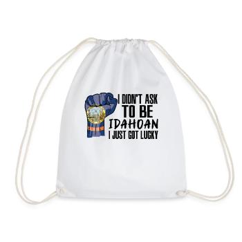 Idahoan American US Patriot USA Grown Idaho Flagge - Turnbeutel - Weiß - Vorne
