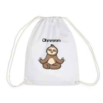 Ohmmm Un mignon Yoga paresseux paresseux paresseux - Sac de sport léger - blanc - Devant