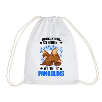 Pangolin Geschenk Schuppentier - Turnbeutel - Weiß - Vorne