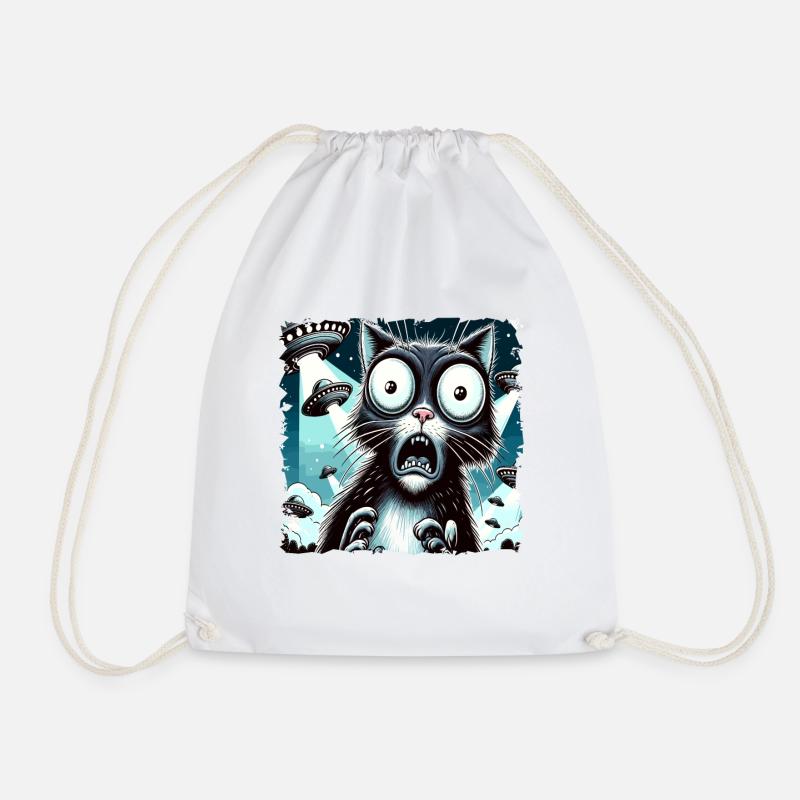 Funny Alien Alien Believe - Drawstring Bag - white
