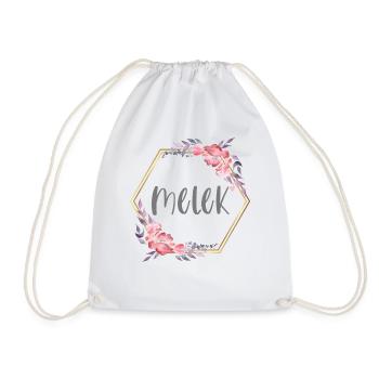 Melek Turkin prénom Turquie cadeau de bébé - Sac de sport léger - blanc - Devant