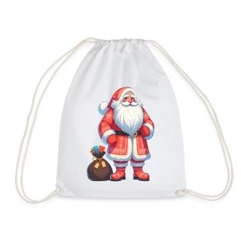 Ded Moroz Snegurotschka russischer Weihnachtsmann - Turnbeutel - Weiß - Vorne