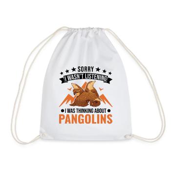 Pangolin Geschenk Schuppentier - Turnbeutel - Weiß - Vorne