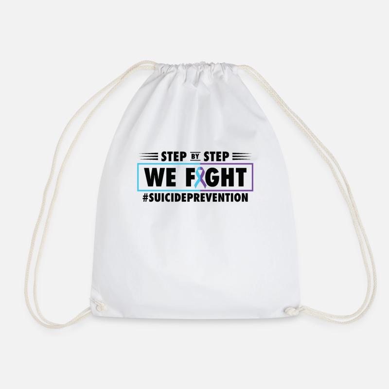 988 Suicide Prevention Awareness Month Mental - Drawstring Bag - white