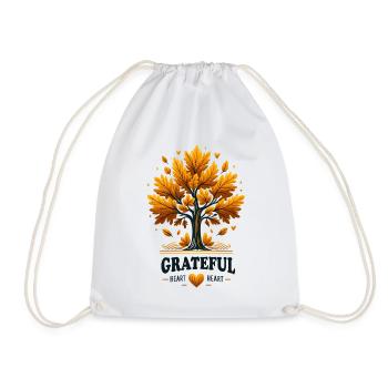 Grateful Heart - Thanksgiving Turkey Time Kids - Drawstring Bag - white - Front