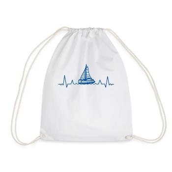 Catamaran Bateau Voilier Voilier Sailor Heartbeat - Sac de sport léger - blanc - Devant