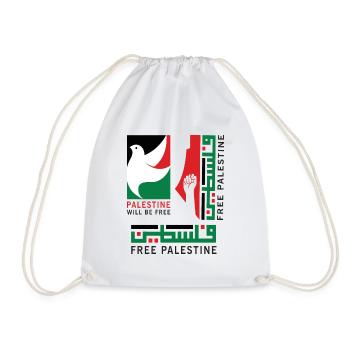 Free Palestine - will be free - Turnbeutel - Weiß - Vorne