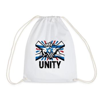 United Israel - Israeli Flag - Drawstring Bag - white - Front