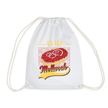 It's Mettwoch Mettbrötchen Mett Hackepeter - Drawstring Bag - white - Front