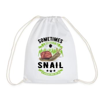 Snail Gift Vineyard Snail - Drawstring Bag - white - Front