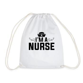 Registered Nurse Hospital Nurse Hospice Nurse - I' - Drawstring Bag - white - Front