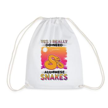 Snake Owners Snake Lovers - Drawstring Bag - white - Front