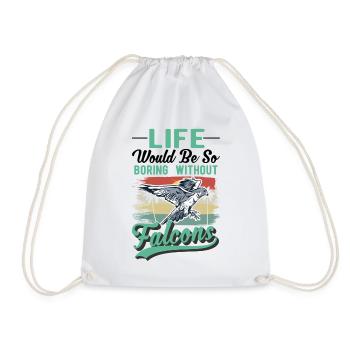 Falconer Gift Falconry Kestrel - Drawstring Bag - white - Front