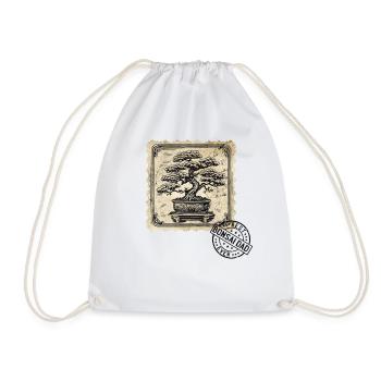 Bonsai Dad Bonsai Tree Bonsai Plants - Drawstring Bag - white - Front