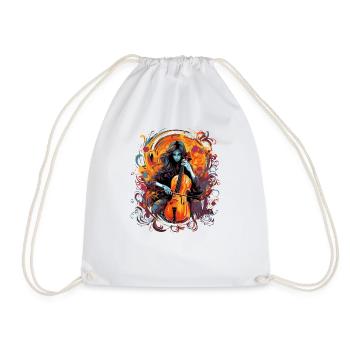 Violoncelliste, violoncelliste-musicien - Sac de sport léger - blanc - Devant
