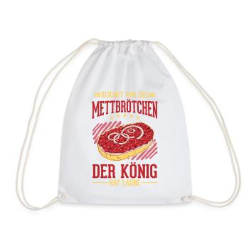 Mettbrötchen König Mett Hackepeter - Turnbeutel - Weiß - Vorne