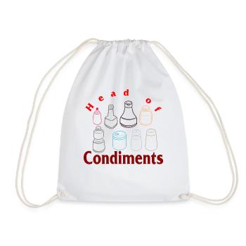 Chemise de condiments, tête de Condiments Tee, cadeau - Sac de sport léger - blanc - Devant
